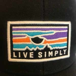 Patagonia trucker hat, black, live simply